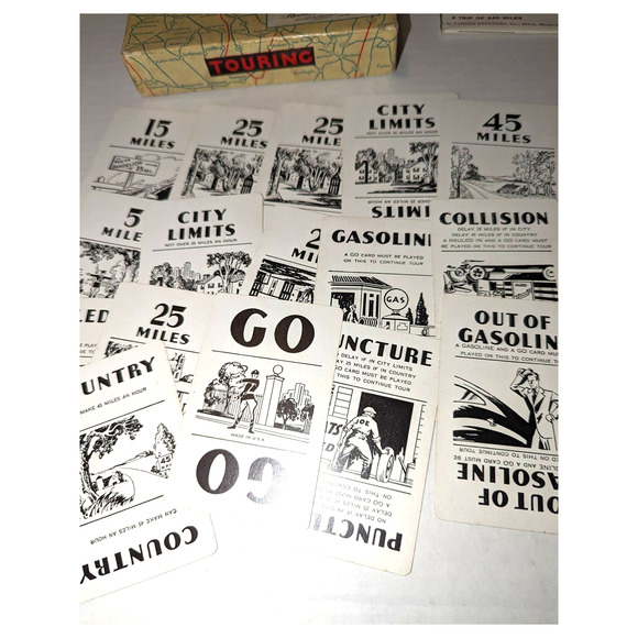 Vintage 1955 Touring Card The Famous Automobile Game Complete PB Rare - Picture 2 of 6